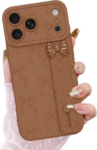 Wrist Strap Case for iPhone 18 Pro Max, Pink Bow in Saudi Arabia