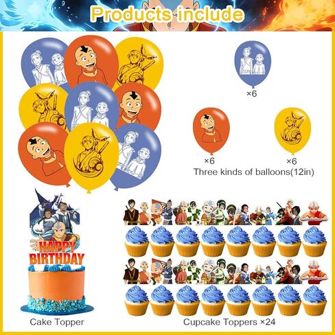 Avatarr Birthday Party Backdrop and Decoration Cartoon Last Airbender Banner Shoot Photo Background Props for Boys and Girls - 5x3ft in Saudi Arabia