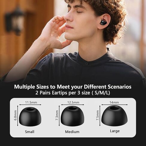 6 Pairs Replacement Ear Tips for Beats Solo Buds/Fit Pro/Studio Buds(S/M/L) in Saudi Arabia