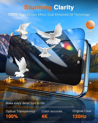 LK 2 Pack for iPhone 17 Pro Max Privacy Screen Protector, Auto Dust Removal in Kuwait