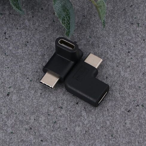Beavorty 2pcs Right Angle USB C Adapter Extender Male to Female Connector in Kuwait