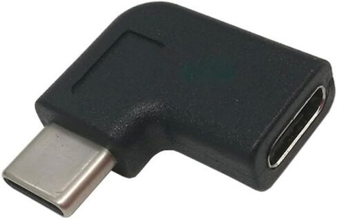 Black USB 3.1 Type C 3 Pcs Male to Female Adapter, 90 Degree Angle in Saudi Arabia