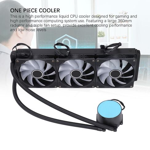 360mm AIO CPU Liquid Cooler, PWM Control CPU Water Cooler with RGB Light, CPU Radiator Fan for LGA 1700/1200/2066/2011-3/2011/1156/1155/1151/1150, AM5/AM4/AM3+ AM2+ FM2+ FM2 in Saudi Arabia