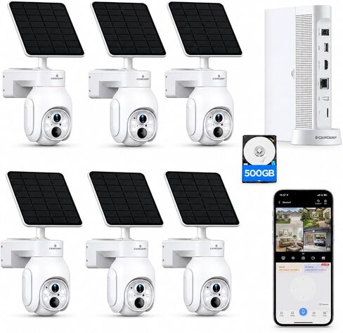 Camcamp Solar Security Cameras Wireless Outdoor 6 Pack, Home Camera System in Saudi Arabia