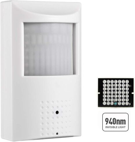 REVOTECH PIR POE IP Camera, HD 3MP Indoor Security Camera P2P 3.7mm Lens 940nm Invisible LEDs IR Night Vision H.265 CCTV Cam (IPIR-P White) in Saudi Arabia