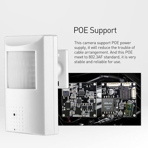 REVOTECH PIR POE IP Camera, HD 3MP Indoor Security Camera P2P 3.7mm Lens 940nm Invisible LEDs IR Night Vision H.265 CCTV Cam (IPIR-P White) in Saudi Arabia