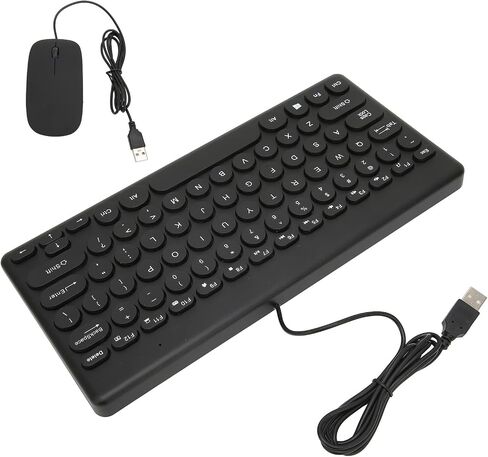 Convenient Wired Keyboard and Mouse Combination with 78 Keys USB Interface and 4 Buttons for General Use (#1) in Kuwait