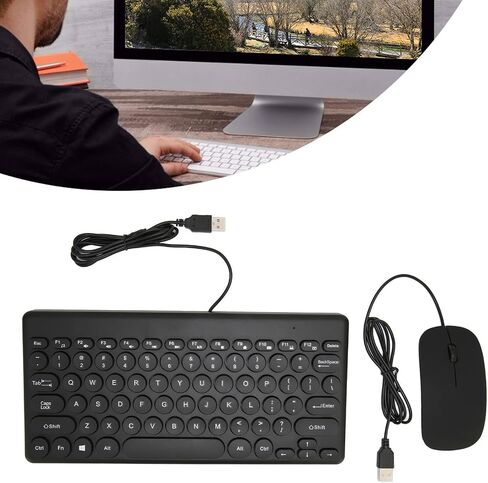Convenient Wired Keyboard and Mouse Combination with 78 Keys USB Interface and 4 Buttons for General Use (#1) in Kuwait