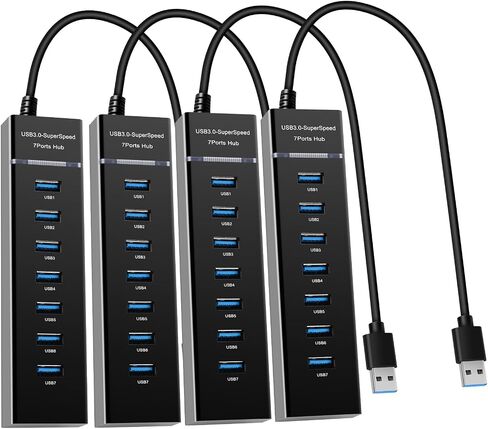 7-Port USB Hub, YaimhSound 6 Port USB Hub, USB to Multiple USB, USB 3.0 2.0 in Saudi Arabia