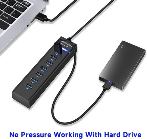 7-Port USB Hub, YaimhSound 6 Port USB Hub, USB to Multiple USB, USB 3.0 2.0 in Saudi Arabia
