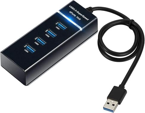 محول محور USB، 4 منافذ USB 3.0 مقسم متوافق مع أجهزة MacBook، والكمبيوتر المحمول، وSurface Pro، وPs4/Ps5، والكمبيوتر الشخصي، والأقراص الصلبة المحمولة، ولوحة المفاتيح والمزيد in Kuwait