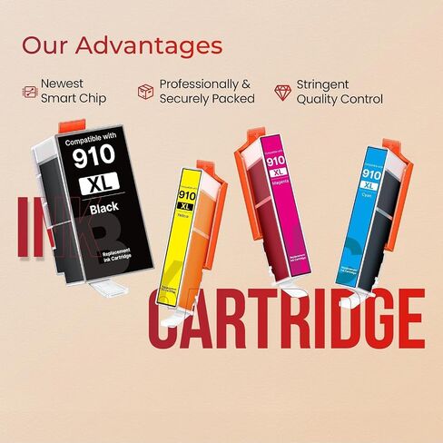 ejet Compatible Ink for HP 910XL Ink Cartridges Combo Pack, Black and Color in Kuwait
