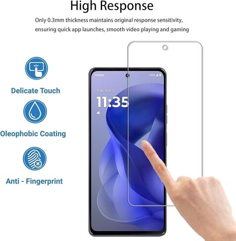 [2+2 Pack Tempered Glass Film For Motorola Moto G (2025) Screen Protector 2-Pack with Camera Lens Protector 2-Pack in Saudi Arabia