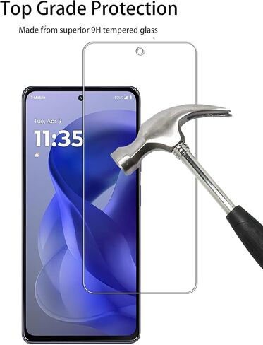 [2+2 Pack Tempered Glass Film For Motorola Moto G (2025) Screen Protector 2-Pack with Camera Lens Protector 2-Pack in Saudi Arabia
