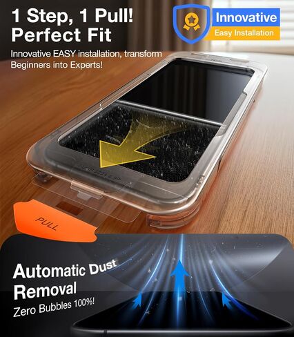 واقي شاشة UltraGlass Unbreak TOP 9H+ زجاجي لهاتف iPhone 16 Pro [مضاد للوهج بنسبة 100% ومقاوم للكسر من الدرجة العسكرية] واقي شاشة 16 Pro من الزجاج المقوى تغطية كاملة، أطول متانة 16Pro، عبوة واحدة in Kuwait