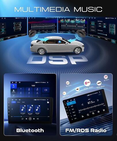 8 Core 6G+128G Android Car Stereo for Ford Escape 2013-2019 with Wireless CarPlay Android Auto, 9" Touchscreen Car Radio Mirror Link GPS WiFi Bluetooth FM RDS DSP EQ SWC Backup Camera in Kuwait