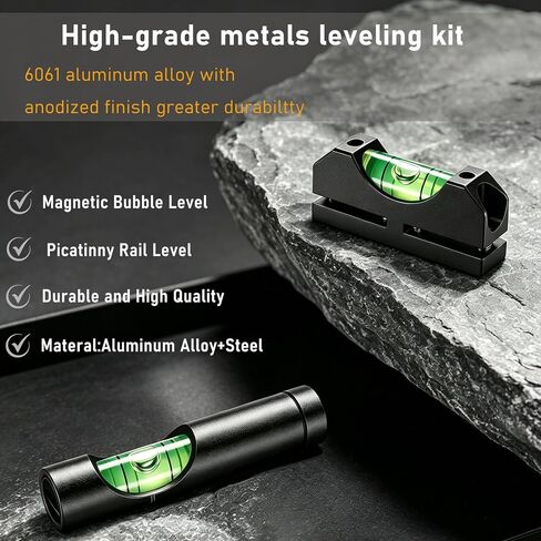 Scope Level Scope Leveling Kit High Precision Magnetic Scope Bubble Level Tool Black in Kuwait