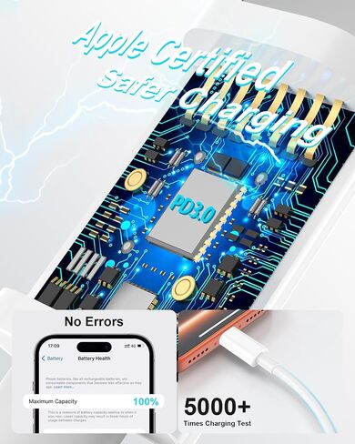 كابل 3FT USB C إلى USB C، 2 حزمة سلك CarPlay لشاحن من النوع C لهاتف iPhone 17/16 in Kuwait