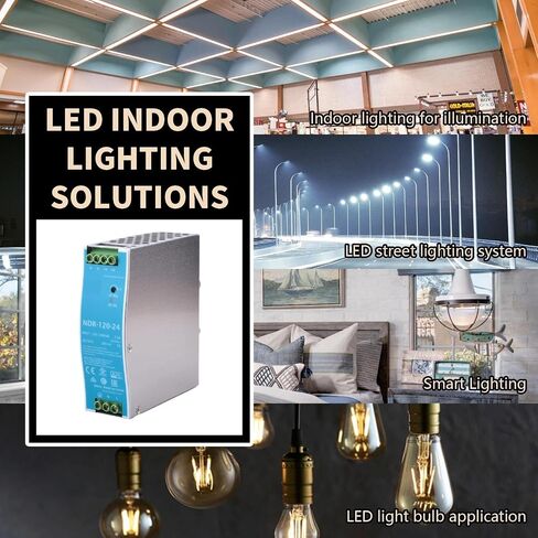 NDR-120-24 24V 5A 120W DIN Rail Power Supply - Reliable Power for DIY Projects - Universal 90-264VAC Input - Robust and Compact - Built-in Protections - UL508 Certified in Saudi Arabia