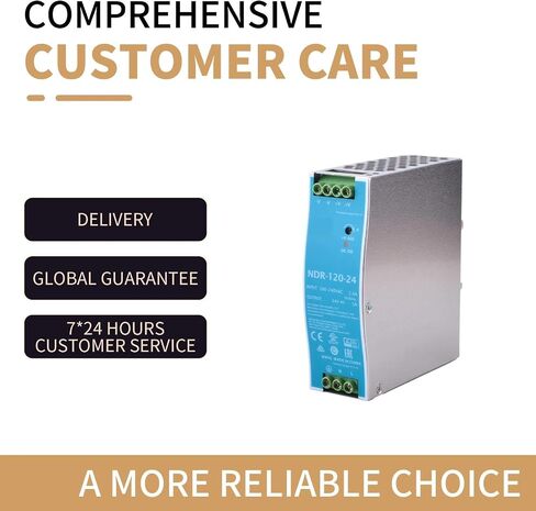 NDR-120-24 24V 5A 120W DIN Rail Power Supply - Reliable Power for DIY Projects - Universal 90-264VAC Input - Robust and Compact - Built-in Protections - UL508 Certified in Saudi Arabia