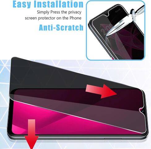 2 Pack for T-Mobile Revvl 8 Pro Privacy Tempered Glass Screen Protector, 9H Anti Spy Private Film, Anti-Scratch, Case Friendly For T-Mobile Revvl 8 Pro 5G (2025). in Saudi Arabia