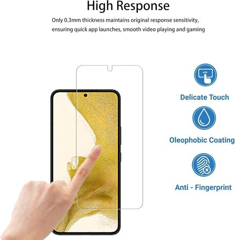 Screen Protector For Samsung Galaxy S22+ / S22 Plus Tempered Glass 2-Pack Camera Lens Protector Film 2-Pack With Easy Alignment Tool in Saudi Arabia