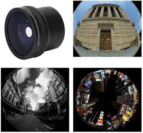 58mm 0.25x Fisheye Lens, with Built in Macro Lens for 58mm Camera Lenses in Saudi Arabia