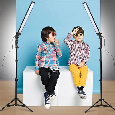 Photography Studio LED Lighting Kit Dimmable Video Lamp Handheld Fill with Holder 24W 3200K-5500K in Saudi Arabia