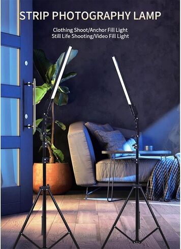 Photography Studio LED Lighting Kit Dimmable Video Lamp Handheld Fill with Holder 24W 3200K-5500K in Saudi Arabia