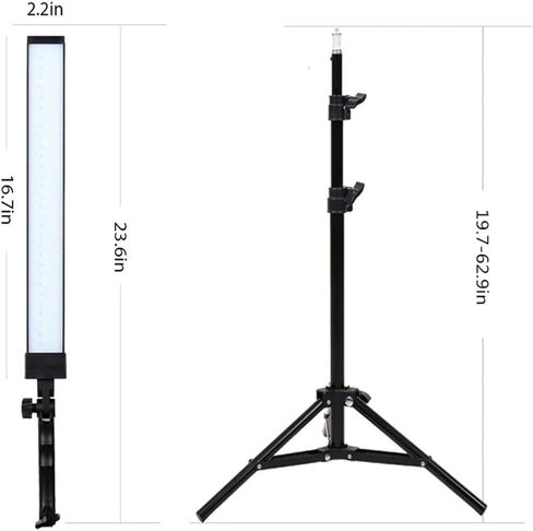 Photography Studio LED Lighting Kit Dimmable Video Lamp Handheld Fill with Holder 24W 3200K-5500K in Saudi Arabia