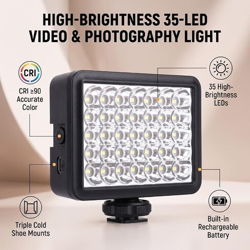 Cryfokt LED Camera Fill Light, 840LM 7W, 35 LED Beads in Saudi Arabia