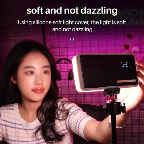 RGB Full Color LED Video Light 2500K-9000K 800LUX Magnetic Mini Fill Extend 3 Cold Shoe 2000mAh Type-c Port in Saudi Arabia