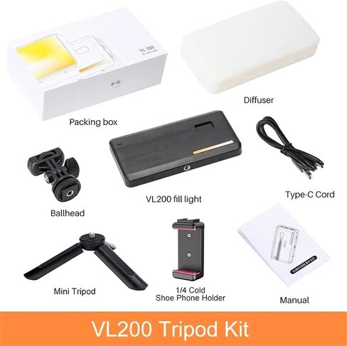 RGB Full Color LED Video Light 2500K-9000K 800LUX Magnetic Mini Fill Extend 3 Cold Shoe 2000mAh Type-c Port in Saudi Arabia