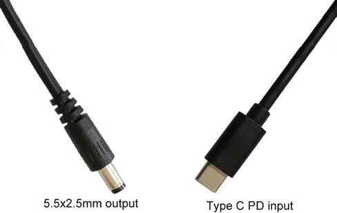 كابل طاقة TypeC DC5V إلى 12V 9V من TypeC إلى DC-Jack سلك محول USB لجهاز التوجيه 2.1x5.5mm 8 - سلك محولات in Kuwait