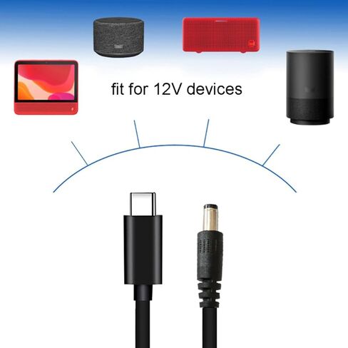 كابل طاقة TypeC DC5V إلى 12V 9V من TypeC إلى DC-Jack سلك محول USB لجهاز التوجيه 2.1x5.5mm 8 - سلك محولات in Kuwait