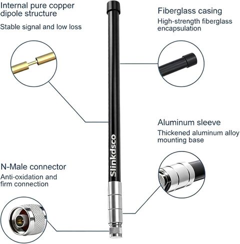 Outdoor Omni Wide-Band GSM 4G LTE 5G Signal Boosting Fiberglass Antenna in Saudi Arabia