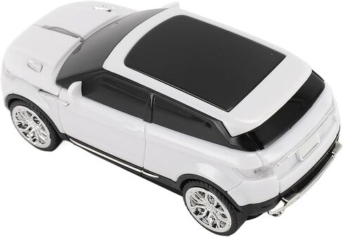 2.4GHz 1600 DPI Wireless Gaming Mouse Cool 3D Car Shape with USB Receiver for Laptop Red Sports Car Design for Gaming and Office Use (White) in Kuwait