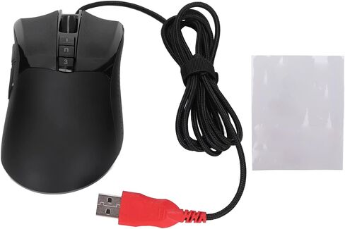 Gaming Wired Mouse with 10000 DPI Adjustable Accuracy, Ergonomic Design, RGB Lighting, and Flexible Buttons for Office and Home Use in Saudi Arabia