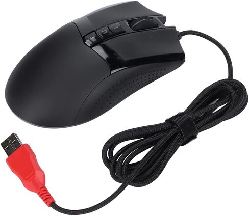 Gaming Wired Mouse with 10000 DPI Adjustable Accuracy, Ergonomic Design, RGB Lighting, and Flexible Buttons for Office and Home Use in Saudi Arabia