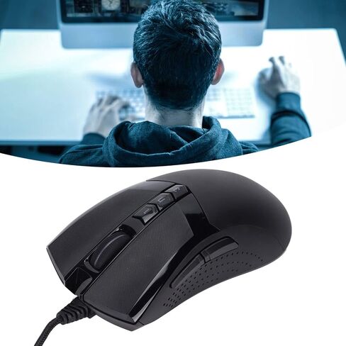 Gaming Wired Mouse with 10000 DPI Adjustable Accuracy, Ergonomic Design, RGB Lighting, and Flexible Buttons for Office and Home Use in Saudi Arabia