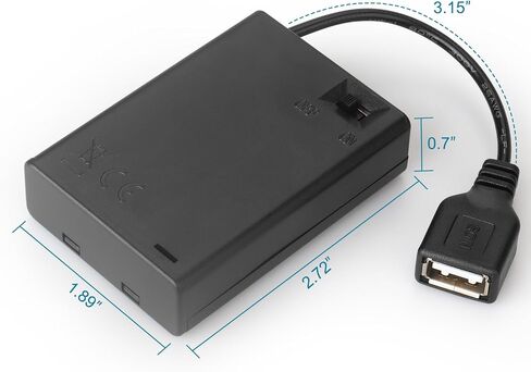 VWEICYY 3 PCS 3AA Battery Holder with Switch, USB Output 4.5V Battery Case in Kuwait