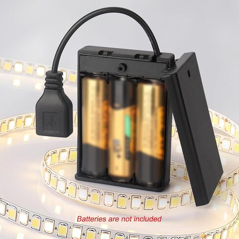 VWEICYY 3 PCS 3AA Battery Holder with Switch, USB Output 4.5V Battery Case in Kuwait