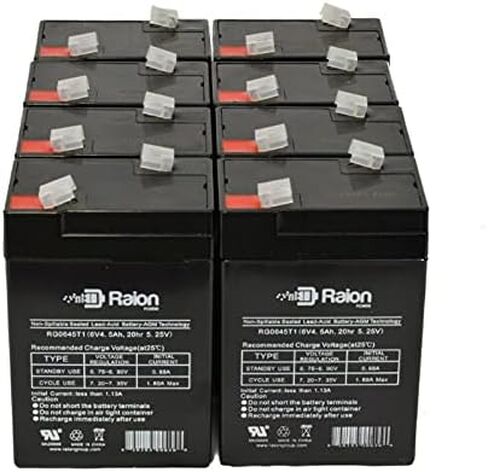 Raion Power RG0645T1 6V 4.5Ah Replacement SLA Emergency Light Battery for Astralite 20-0008 - 8 Pack in Kuwait
