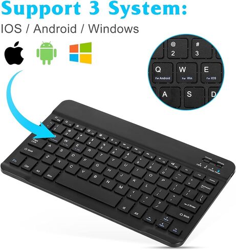 Quiet Wireless Connectivity (only if not actually Bluetooth certified) Keyboard and Mouse Combo for MacBook Pro M5/Air M4, Surface Pro 11 Galaxy Tab S11 Ultra & Windows 12 PC - Slim Recharge... in Saudi Arabia