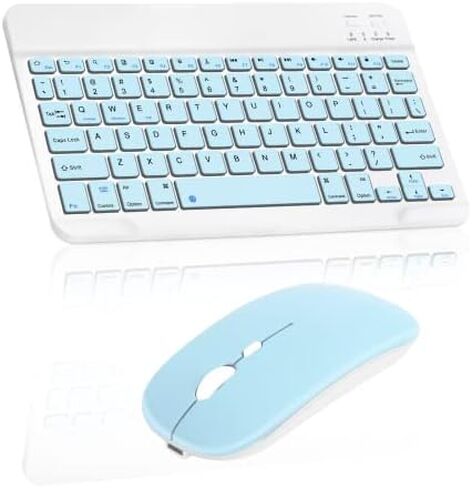 Wireless Keyboard and Mouse Combo, Quiet Low Profile Wireless Connectivity (only if not actually Bluetooth certified) Keyboard for iPad Pro M4, Air M3, iPad 10th Gen, Mini 7, Pro M2, Mac & P... in Saudi Arabia