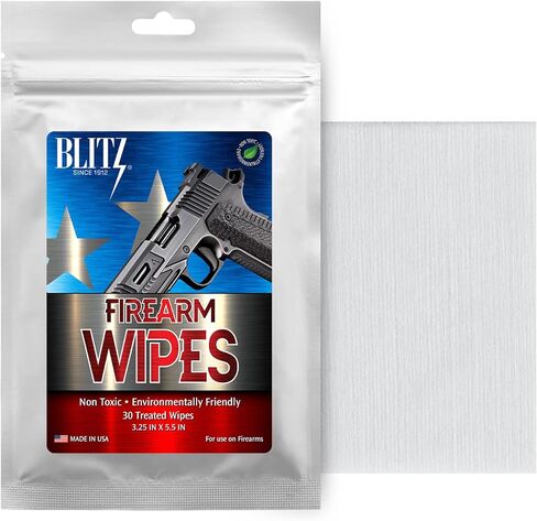 Blitz Firearm Cleaning Wipes, Biodegradable CLP Cloth Gun Wipes, 30 Count in Saudi Arabia
