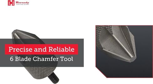 Hornady 6 Blade Inside Diameter Chamfer Tool 050172 - Case Prep Reloading Tool Removes Burrs from Case Mouths for Accurate Bullet Seating -Chamfer Tool bit is Threaded 8-32 to Use with Case Prep Tools in Saudi Arabia