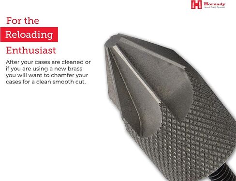 Hornady 6 Blade Inside Diameter Chamfer Tool 050172 - Case Prep Reloading Tool Removes Burrs from Case Mouths for Accurate Bullet Seating -Chamfer Tool bit is Threaded 8-32 to Use with Case Prep Tools in Saudi Arabia