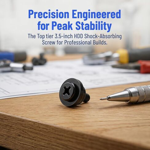 NUOBESTY HDD Mounting Screws for PC HDD Mounting 3.5 Inch Hard Disk Drive 50pcs for Iron Anti Vibration Dampening Screws with Extended Damper Design System Upgrades SSD in Saudi Arabia