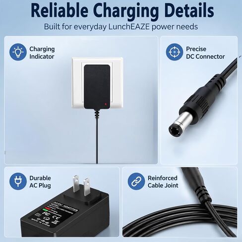 12V Replacement Charger for the LunchEAZE Pro Electric Insulated Lunch Box in Saudi Arabia